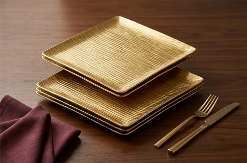 the-aura-square-platter-textured-brass-finish