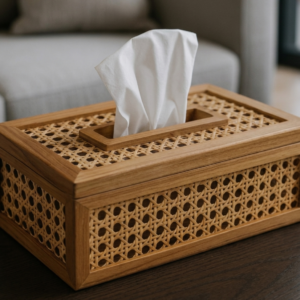 Natural Rattan Tissue Boxes