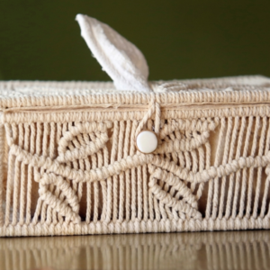 Handmade Macrame Cotton Tissue Boxes