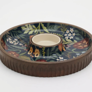 Round tray with dipper bowl