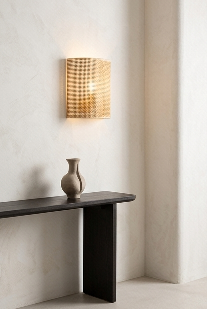 lumina-arc-semi-cylinder-rattan-wall-sconce-customizable-eco-friendly-woven-cane-shield-light-for-hospitality-corridors-and-bedrooms